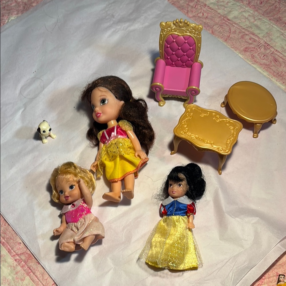 Vintage Disney Princess Dolls with Accessories